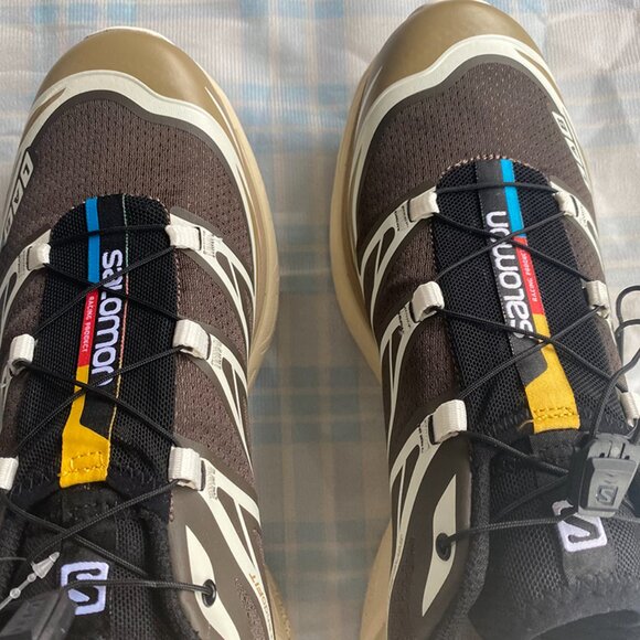 Salomon Sneakers In Dark Brown With A Light Brown Sole. - Picture 6 of 10